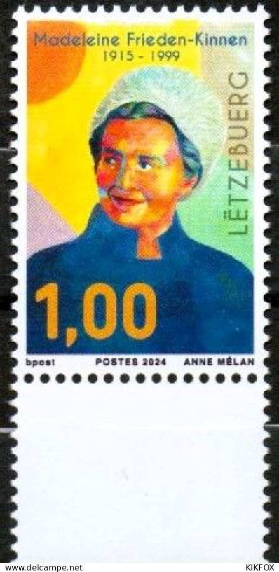 Luxembourg, Luxemburg  2024, MÄRZAUSGABE, MADELEINE FRIEDEN-KINNEN, POSTFRISCH, NEUF - Unused Stamps