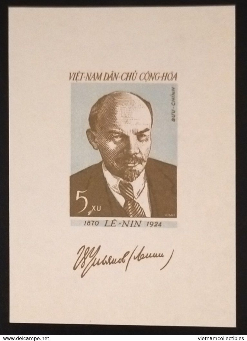 North Vietnam Viet Nam MNH Souvenir Sheet 1960 : 90th Birth Anniversary Of Lenin (Ms067B) - Viêt-Nam