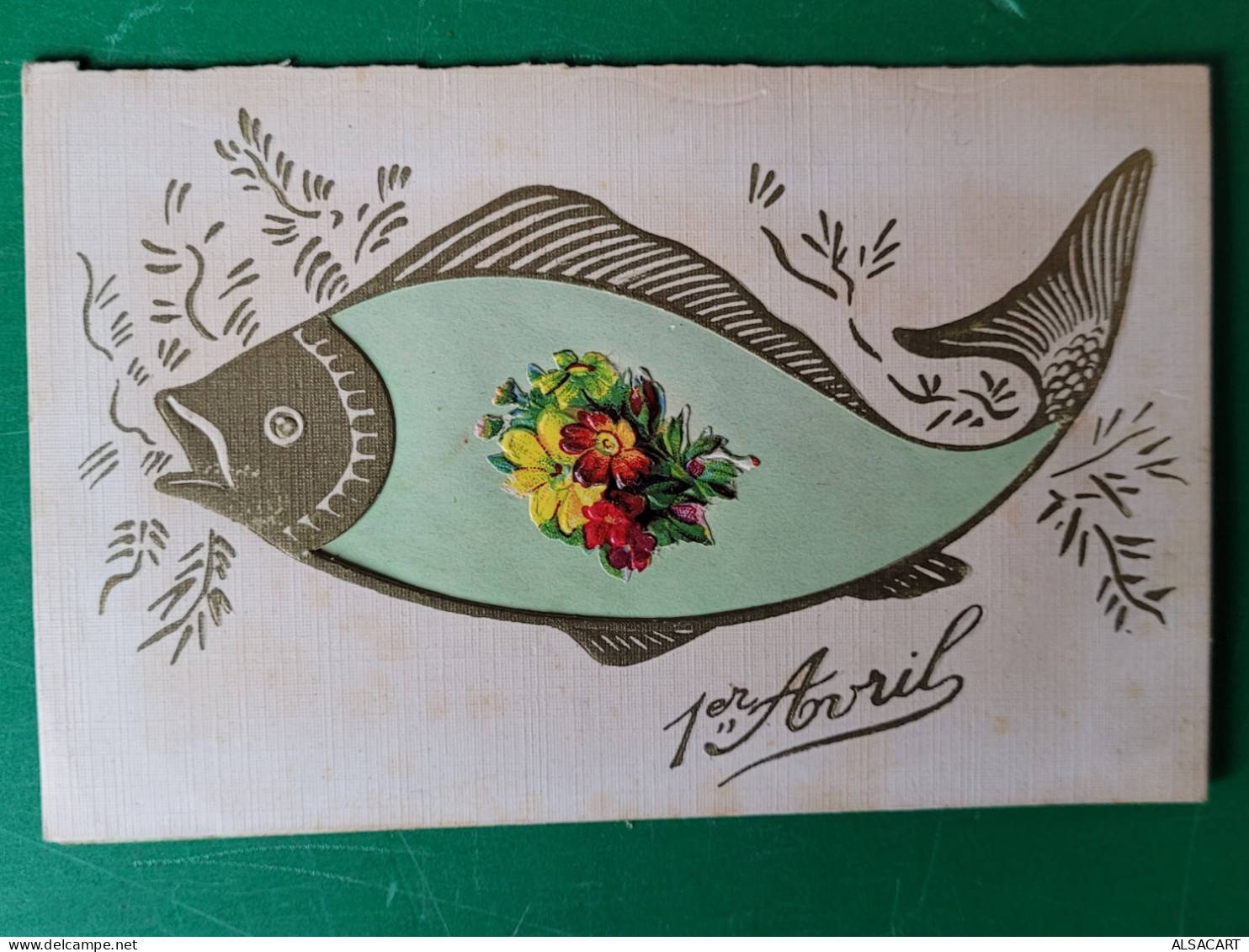 Premier Avril , Poissons  , Carte Artisanale - April Fool's Day