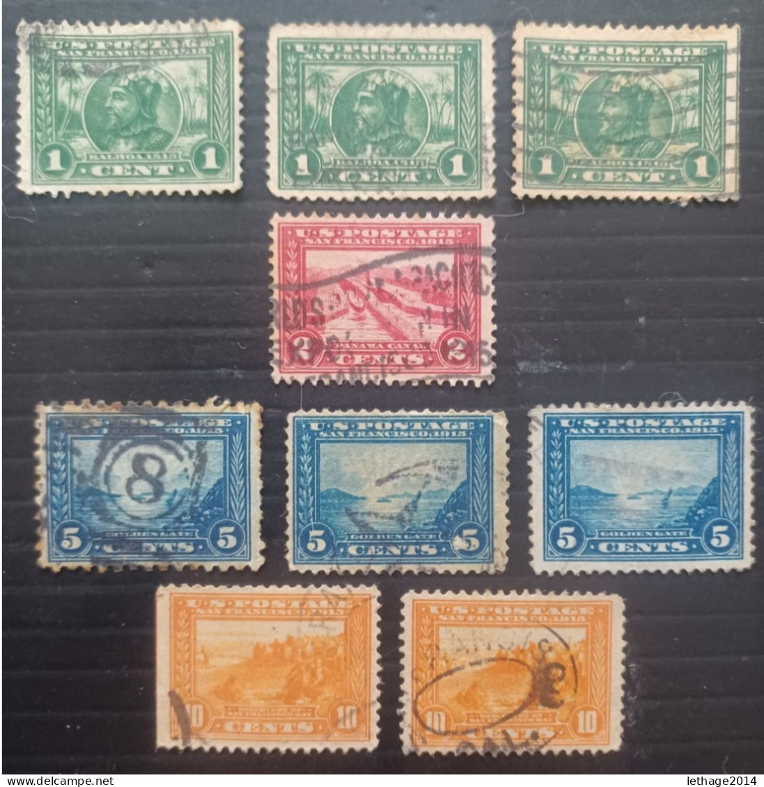 UNITED STATE 1913 PANAMA PACIFIC EXPOSITION SC N 397-398-399-400 DIFFERENT PERFORATIONS - Usados