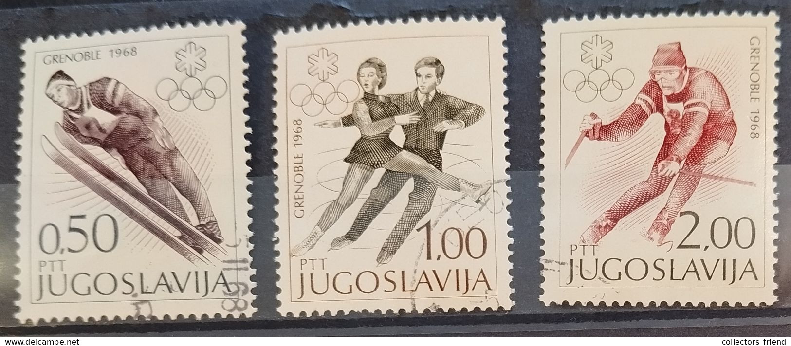 JUGOSLAVIJA JUGOSLAWIEN JUGOSLAVIA - Olympia Olimpiques Olympic Games - Grenoble '68 - 3 Stamps - Used - Winter 1968: Grenoble