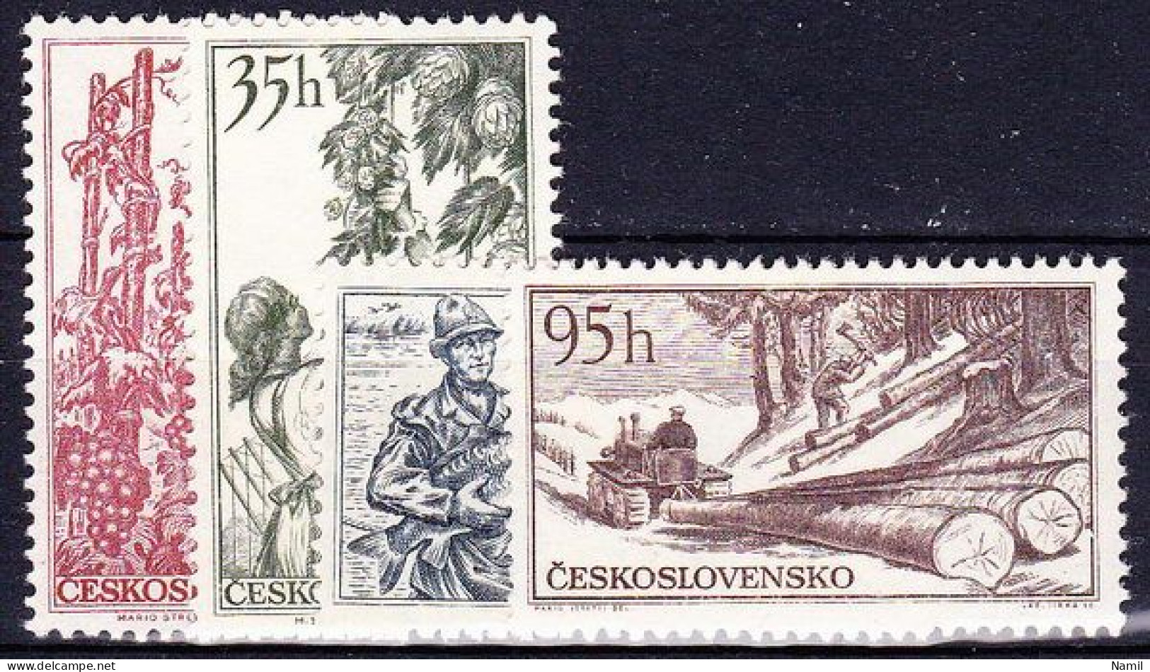 ** Tchécoslovaquie 1956 Mi 984-7 (Yv 871-4), (MNH)** - Ongebruikt