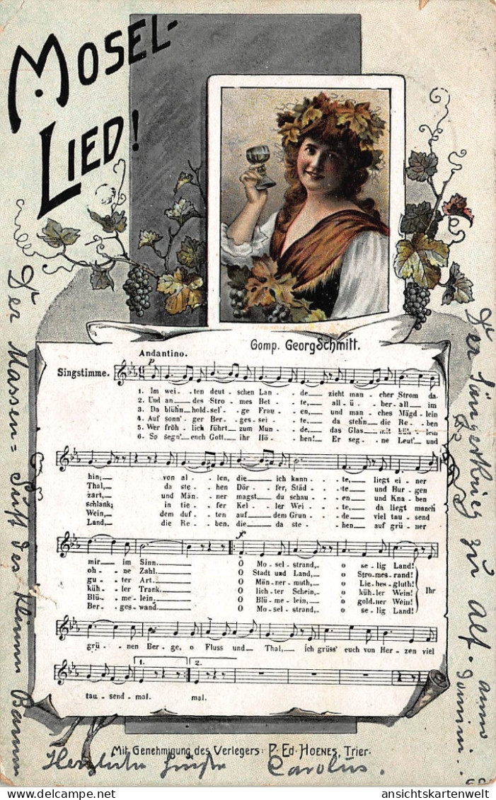 Musik Und Lied: Mosel-Lied! Gl1910 #161.058 - Música Y Músicos