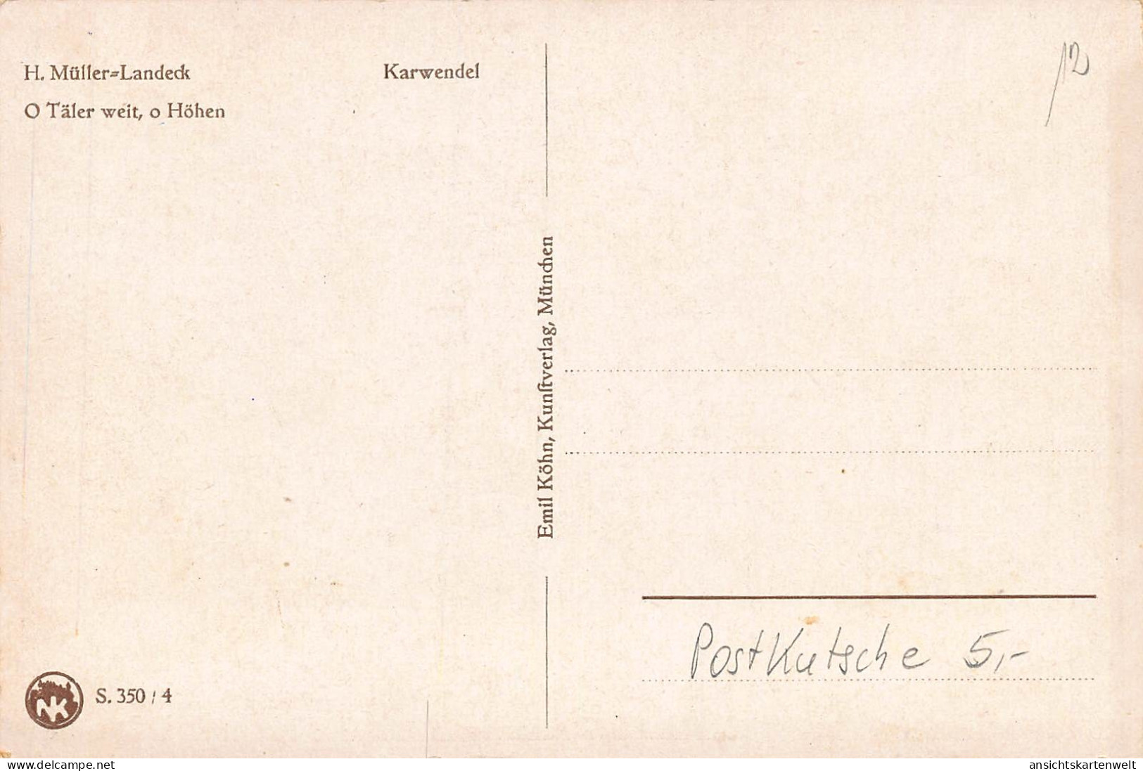 Postkutsche Karwendel Ngl #161.114 - Postal Services