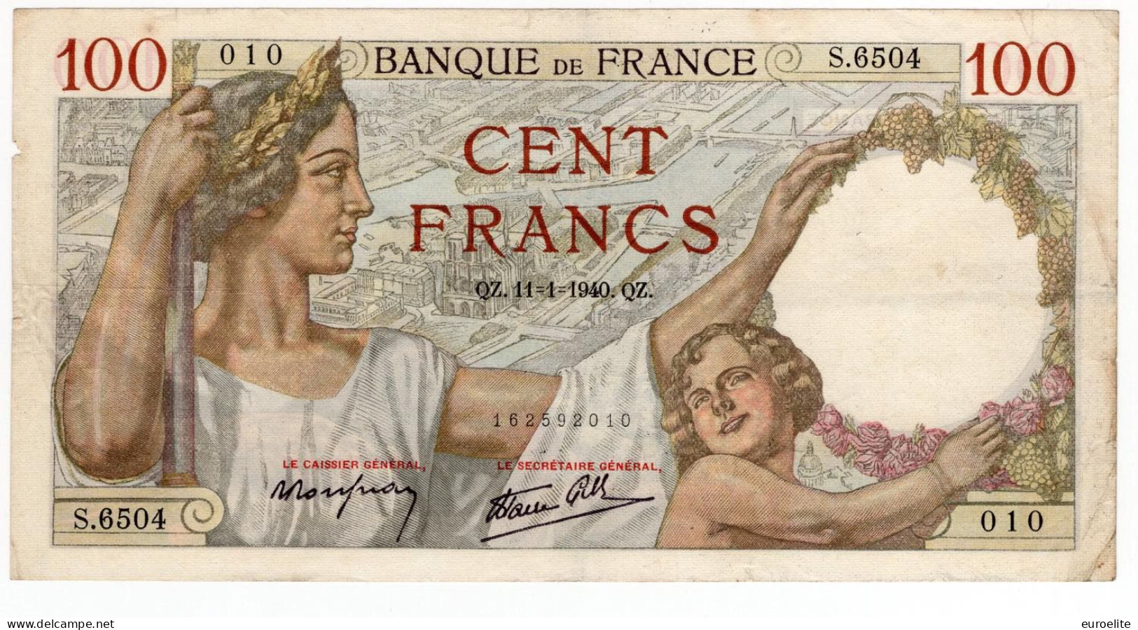 Francia - 100 Francs "Sully" 1940 - 100 F 1939-1942 ''Sully''