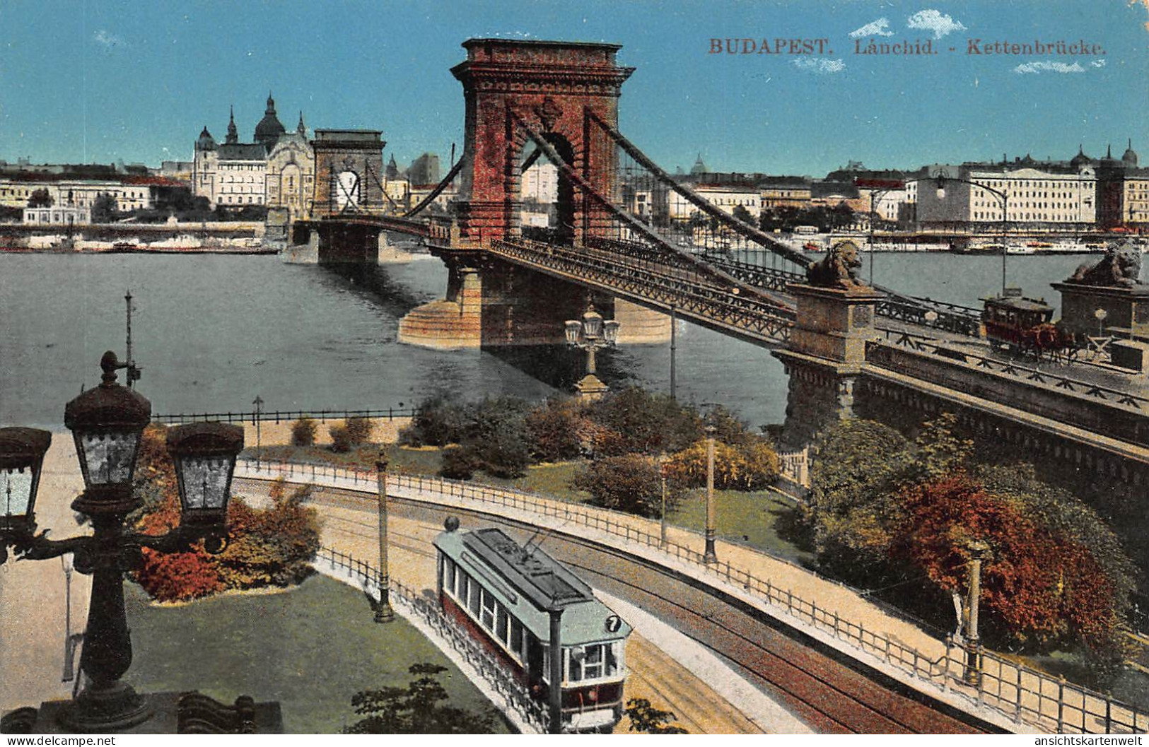 Budapest Kettenbrücke Straßenbahn Ngl #161.270 - Hungría