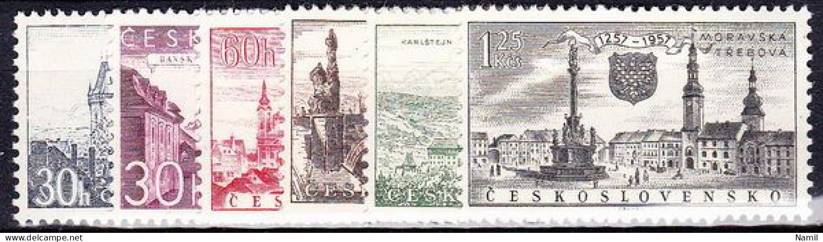 ** Tchécoslovaquie 1957 Mi 1002-7 (Yv 889-94), (MNH)** - Unused Stamps
