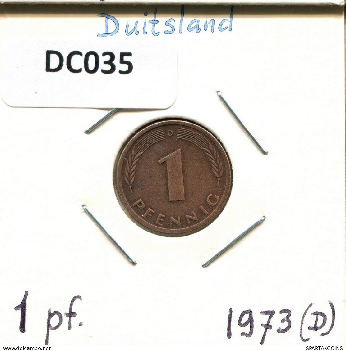 1 PFENNIG 1973 D BRD ALEMANIA Moneda GERMANY #DC035.E.A - 1 Pfennig