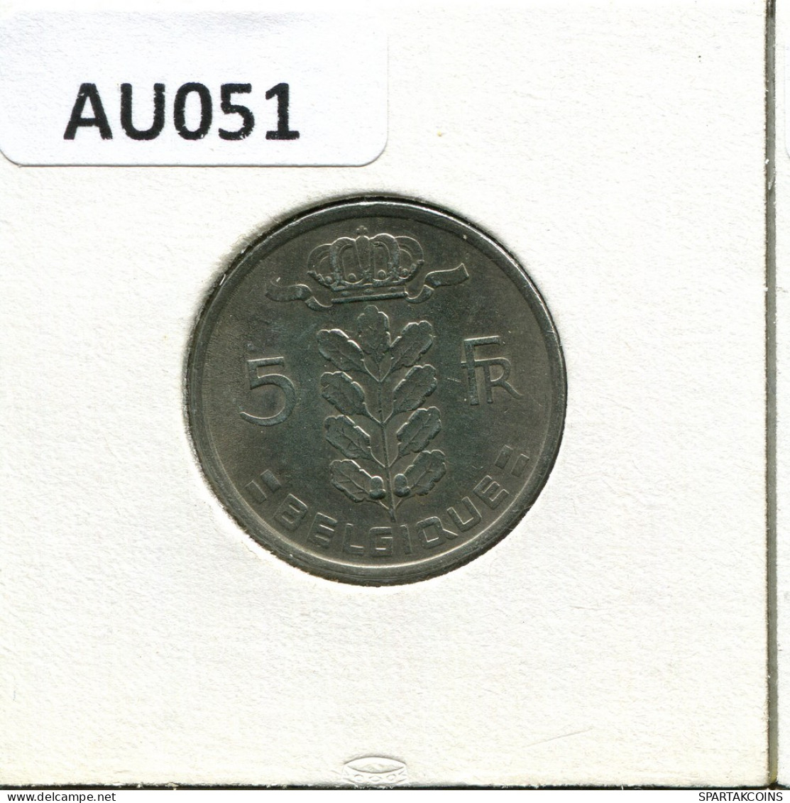 5 FRANCS 1974 FRENCH Text BELGIUM Coin #AU051.U.A - 5 Francs