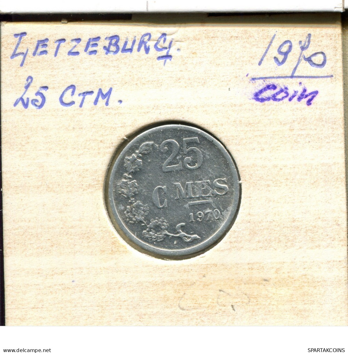 25 CENTIMES 1970 LUXEMBOURG Coin #AT196.U.A - Luxembourg