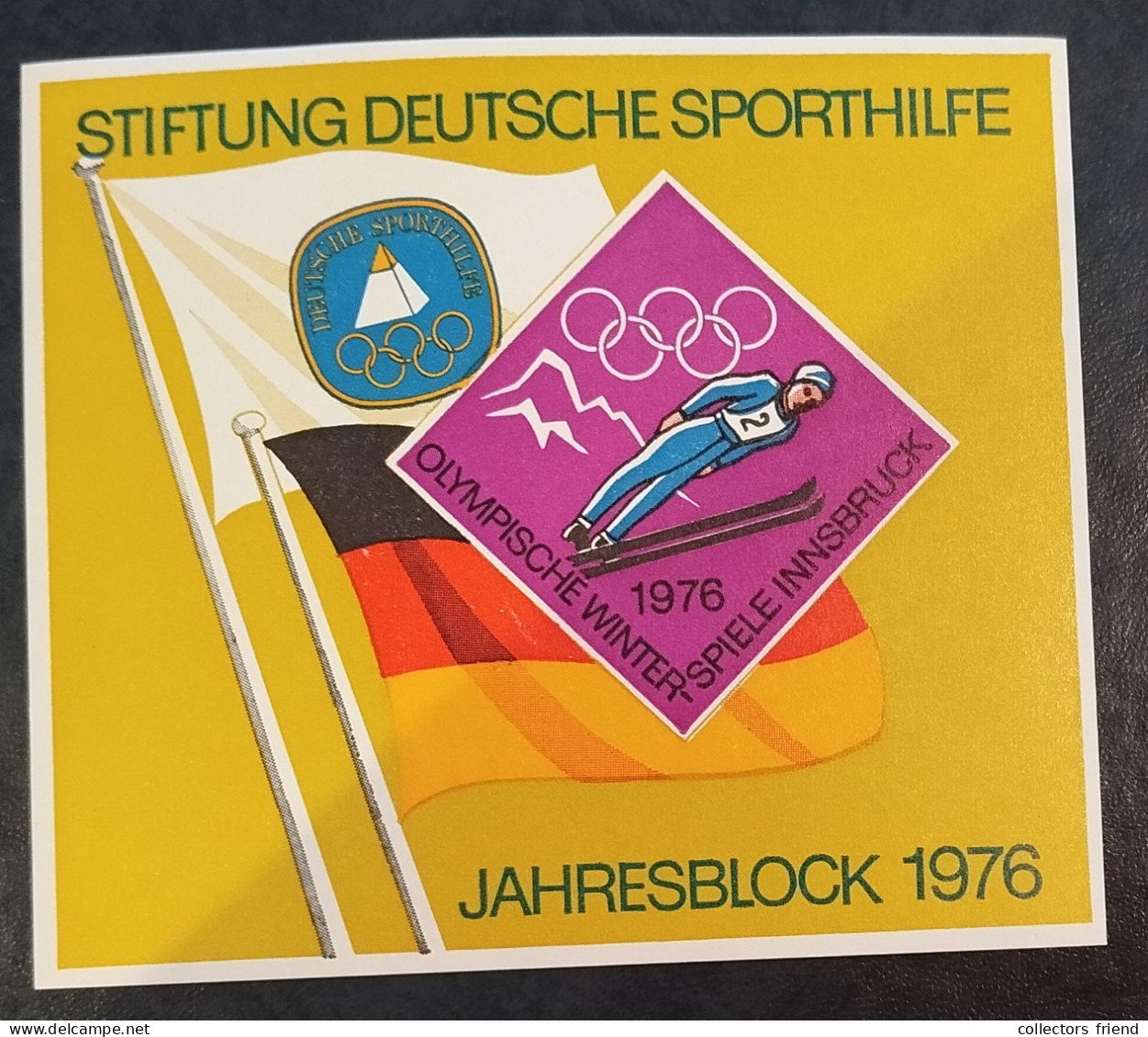 Germany BRD - Olympia Olimpiques Olympic Games - Innsbruck '76 - Sporthilfe Jahresblock 1976 - Vignette - Inverno1976: Innsbruck