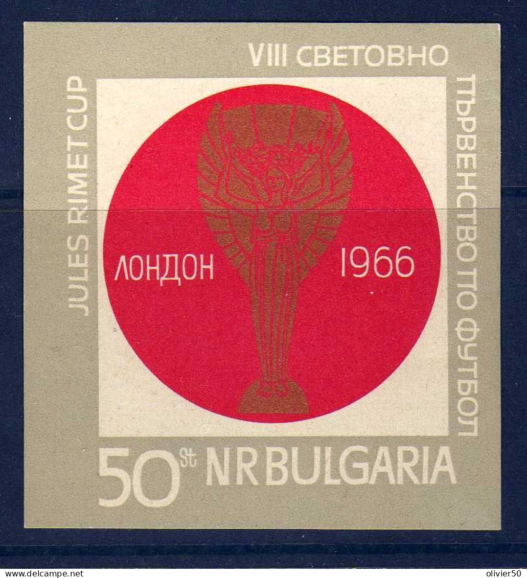 Bulgarie - 1966 - BF  Coupe Du Monde De Football - Neuf** - MNH - Blokken & Velletjes