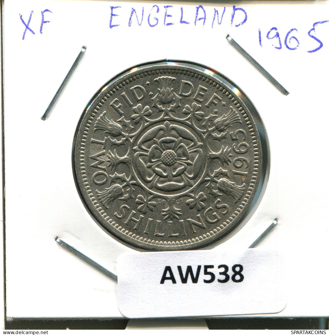 2 SHILLINGS 1965 UK GREAT BRITAIN Coin #AW538.U.A - J. 1 Florin / 2 Shillings