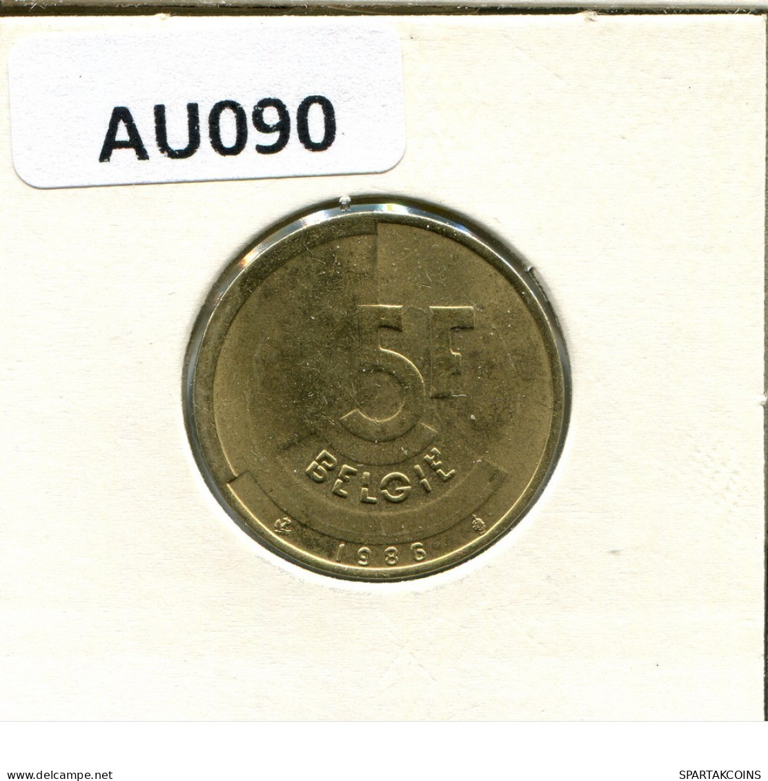 5 FRANCS 1986 DUTCH Text BELGIQUE BELGIUM Pièce #AU090.F.A - 5 Francs