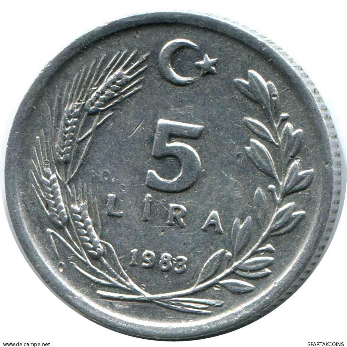 5 LIRA 1983 TURQUIA TURKEY Moneda #AR039.E.A - Turquie