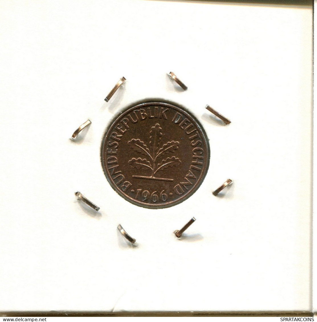 1 PFENNIG 1966 G WEST & UNIFIED GERMANY Coin #DC009.U.A - 1 Pfennig