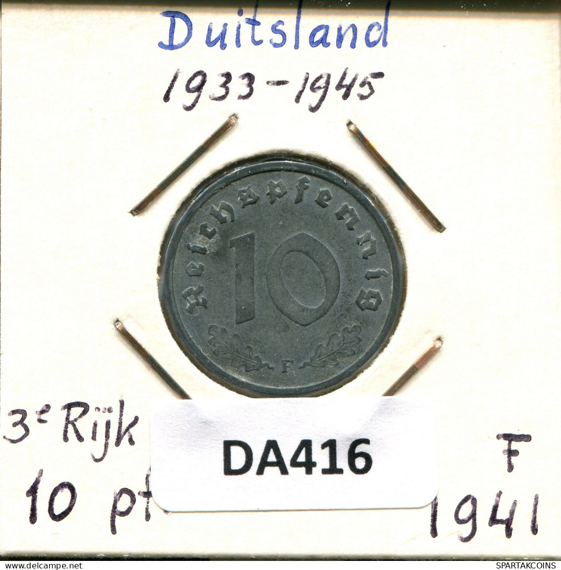 10 REICHSPFENNIG 1941 F ALLEMAGNE Pièce GERMANY #DA416.2.F.A - 10 Reichspfennig