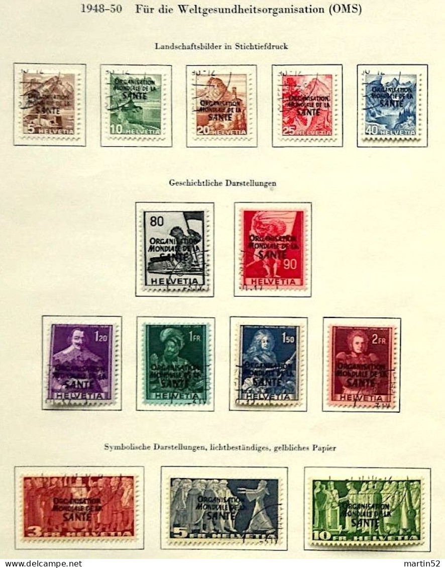 Dienst VI OMS SANTE Ausgabe 1948/50 Komplett: Zu+Mi-N° 1-25 Mit ET-⊙ GENÈVE NATIONS UNIES (Zumstein CHF 345.00) - Oficial