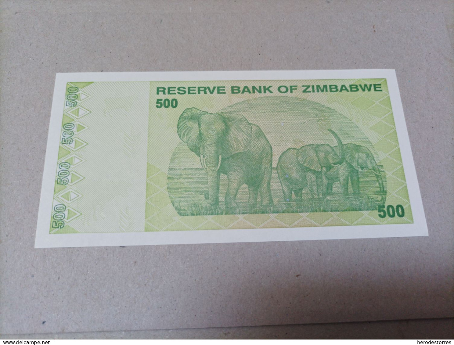 Billete Zimbabwe, 500 Dólares, Año 2009, Serie AA, Nº Bajisimo, UNC - Simbabwe
