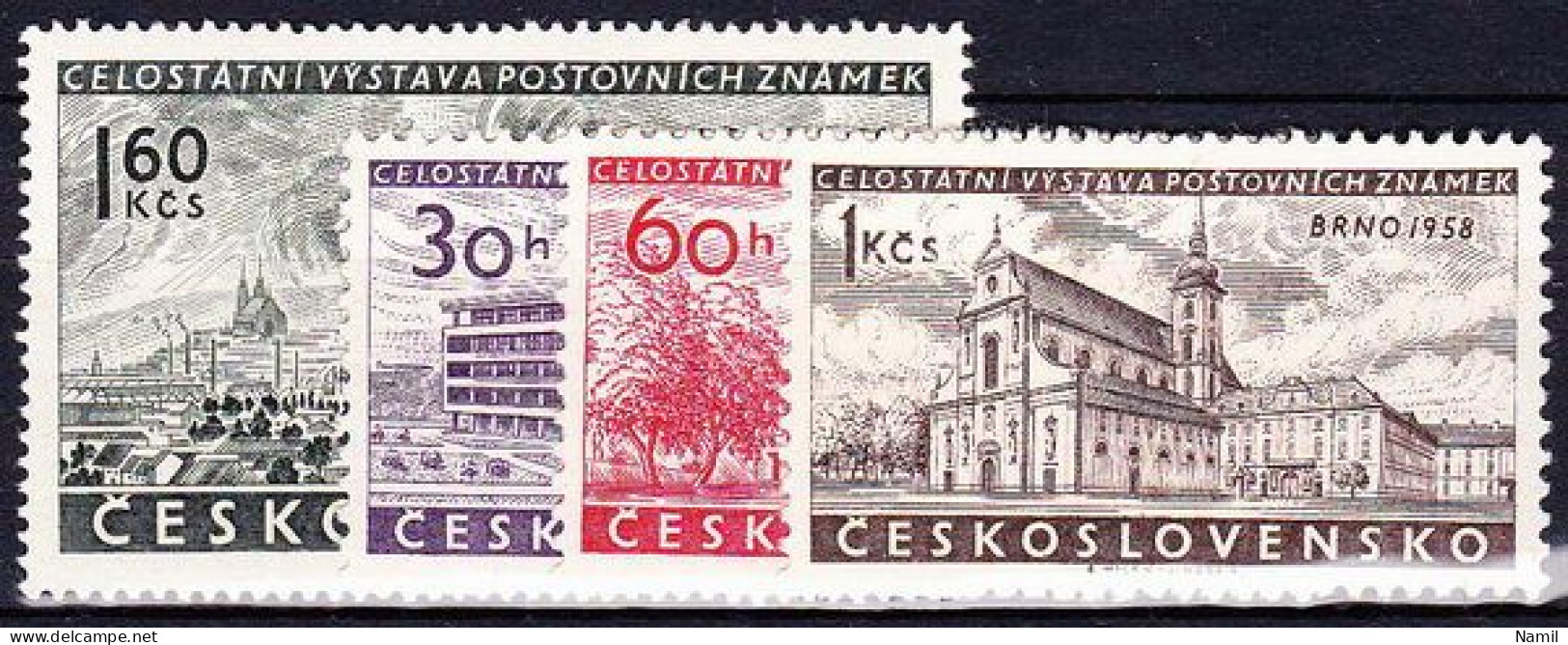 ** Tchécoslovaquie 1958 Mi 1097-1100 (Yv 980-3), (MNH)** - Ungebraucht