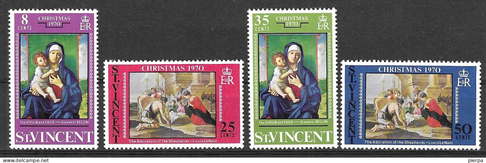 ST. VINCENT - 1970 - NATALE - SERIE 4 VALORI - MNH** (YVERT 290\3 - MICHEL 287\90) - St.Vincent (1979-...)