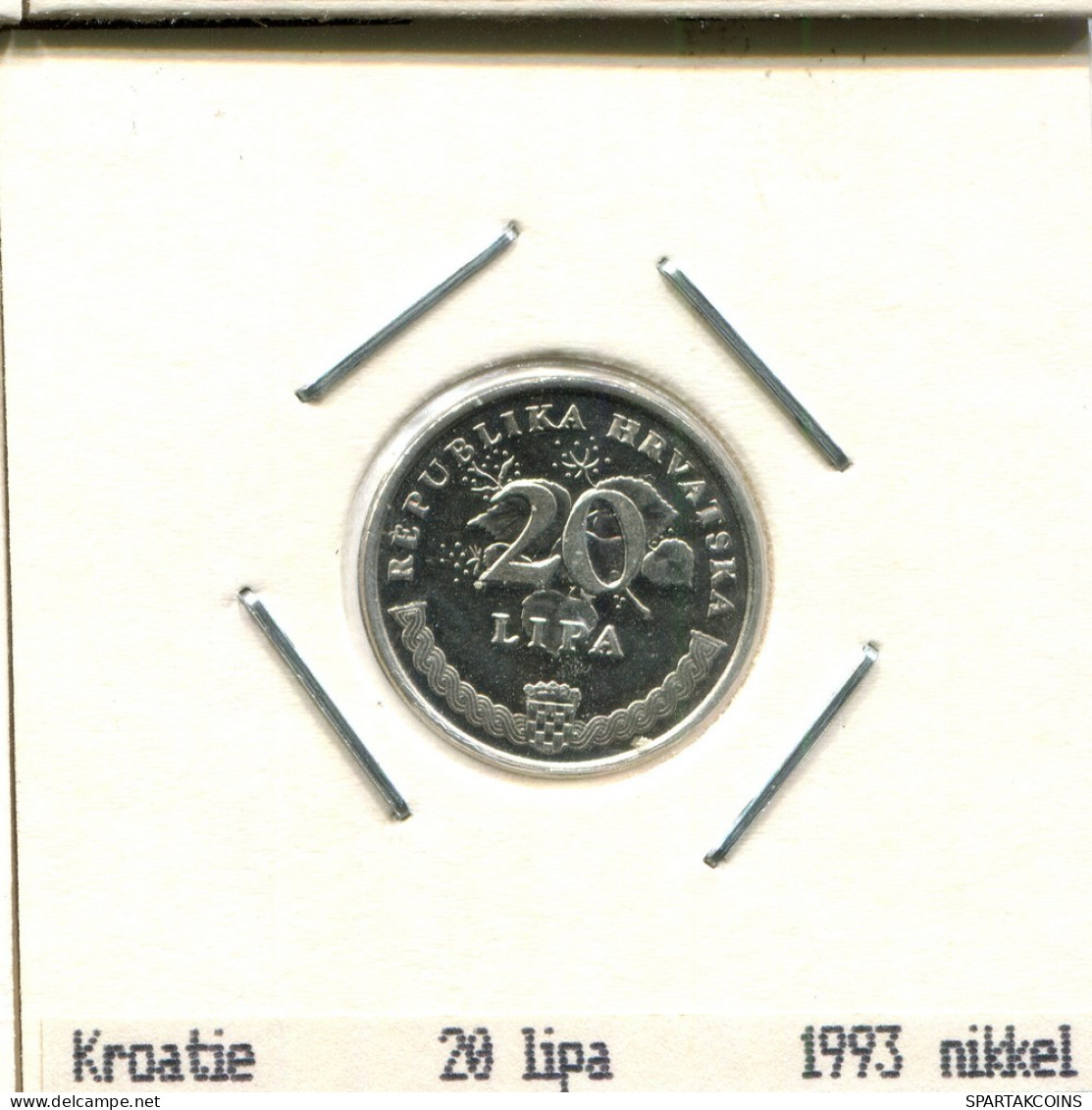 20 LIPA 1993 CROATIE CROATIA Pièce #AS556.F.A - Kroatië