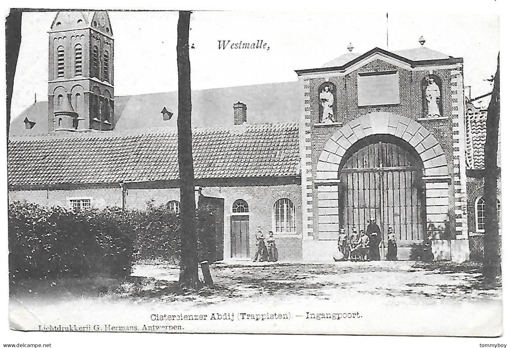 CPA Westmalle, Cistercienzer Abij (Trappisten), Ingangpoort (lichte Plooi In Hoek) - Malle