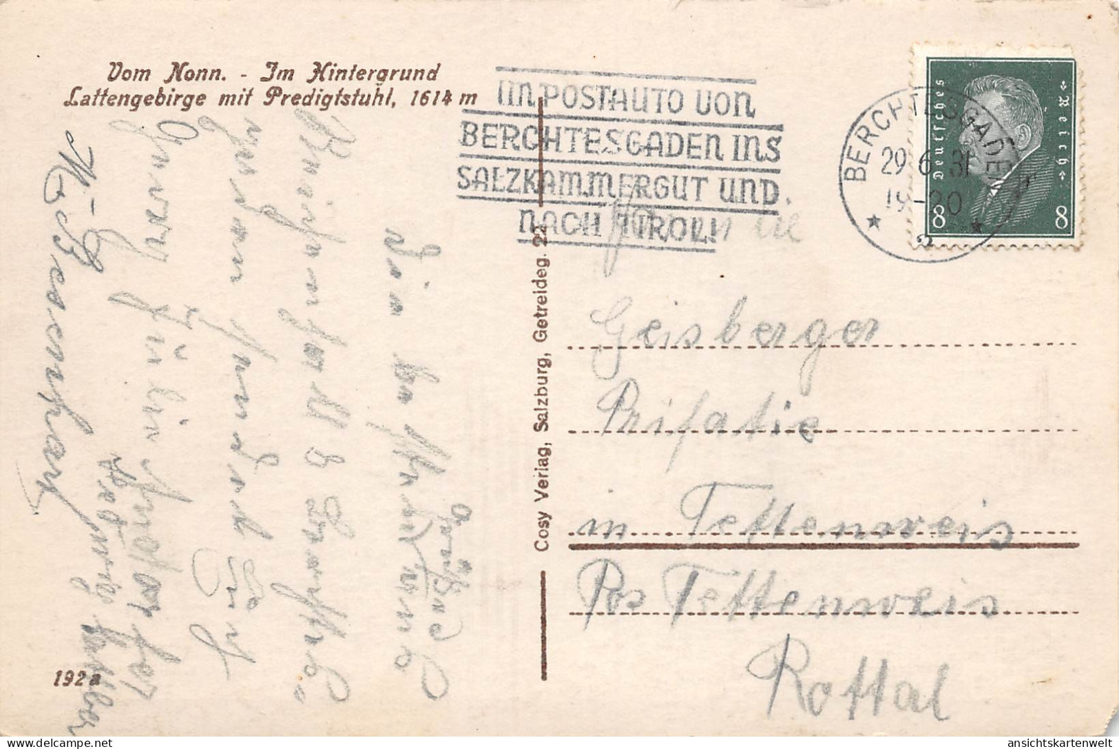 Bad Reichenhall Vom Nonn Gl1931 #165.942 - Andere & Zonder Classificatie