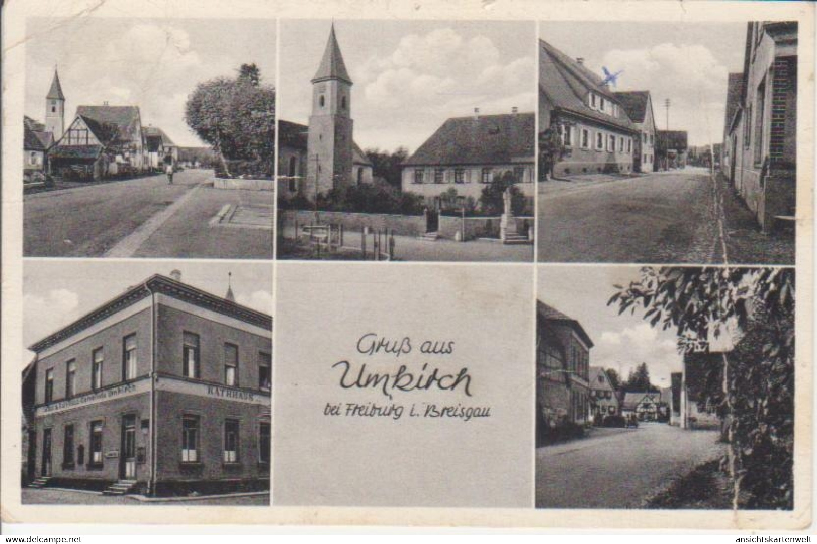 Umkirch Bei Freiburg Rathaus Straßenpartien Glca.1940 #227.165 - Andere & Zonder Classificatie