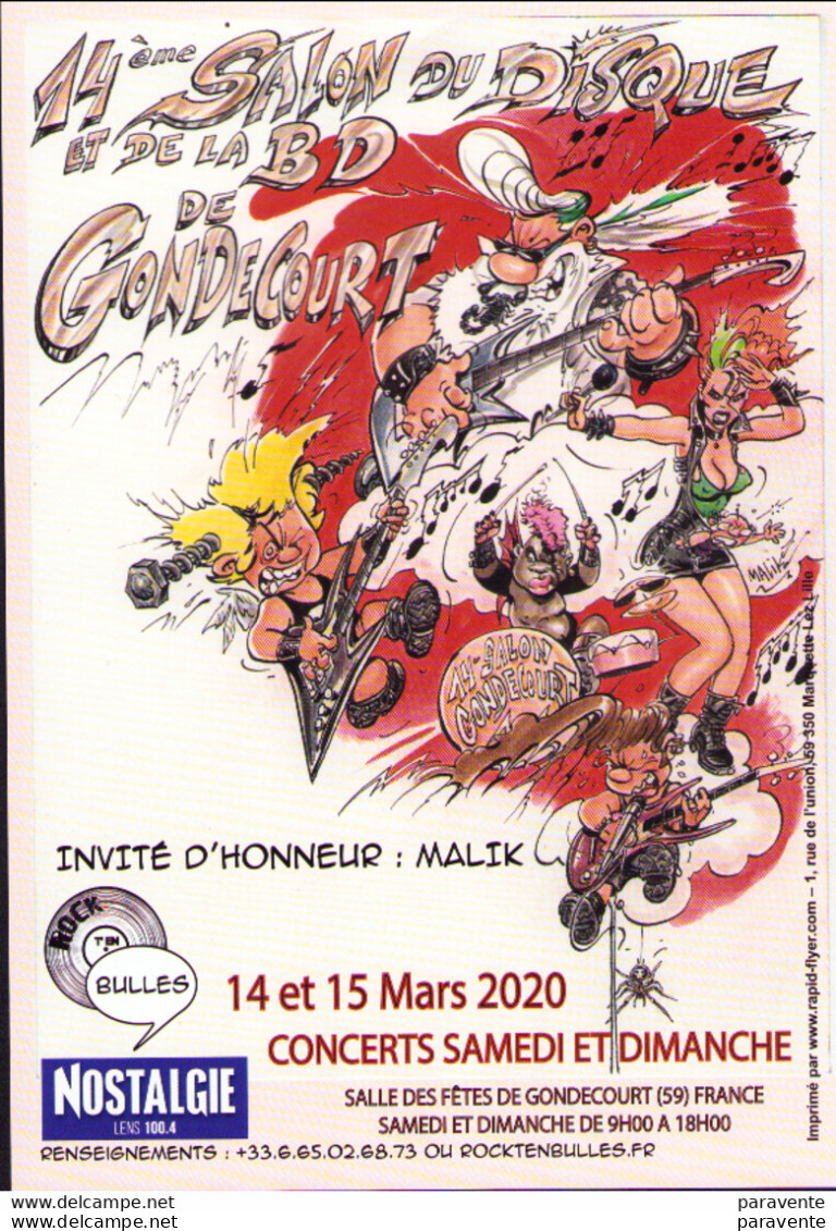 MALIK : Flyer Salon GONDECOURT 2020 - Altri & Non Classificati