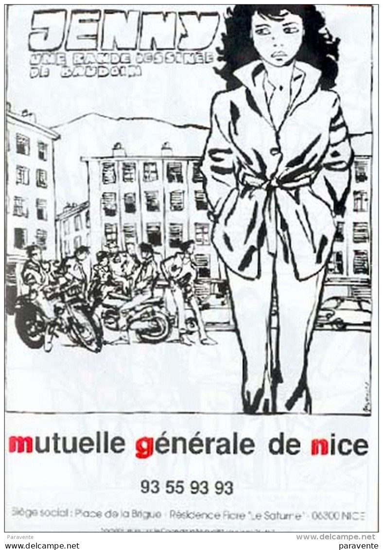 BAUDOUIN : Brochure Publicité JENNY Pour Mutuelle Generale De NICE - Advertisement