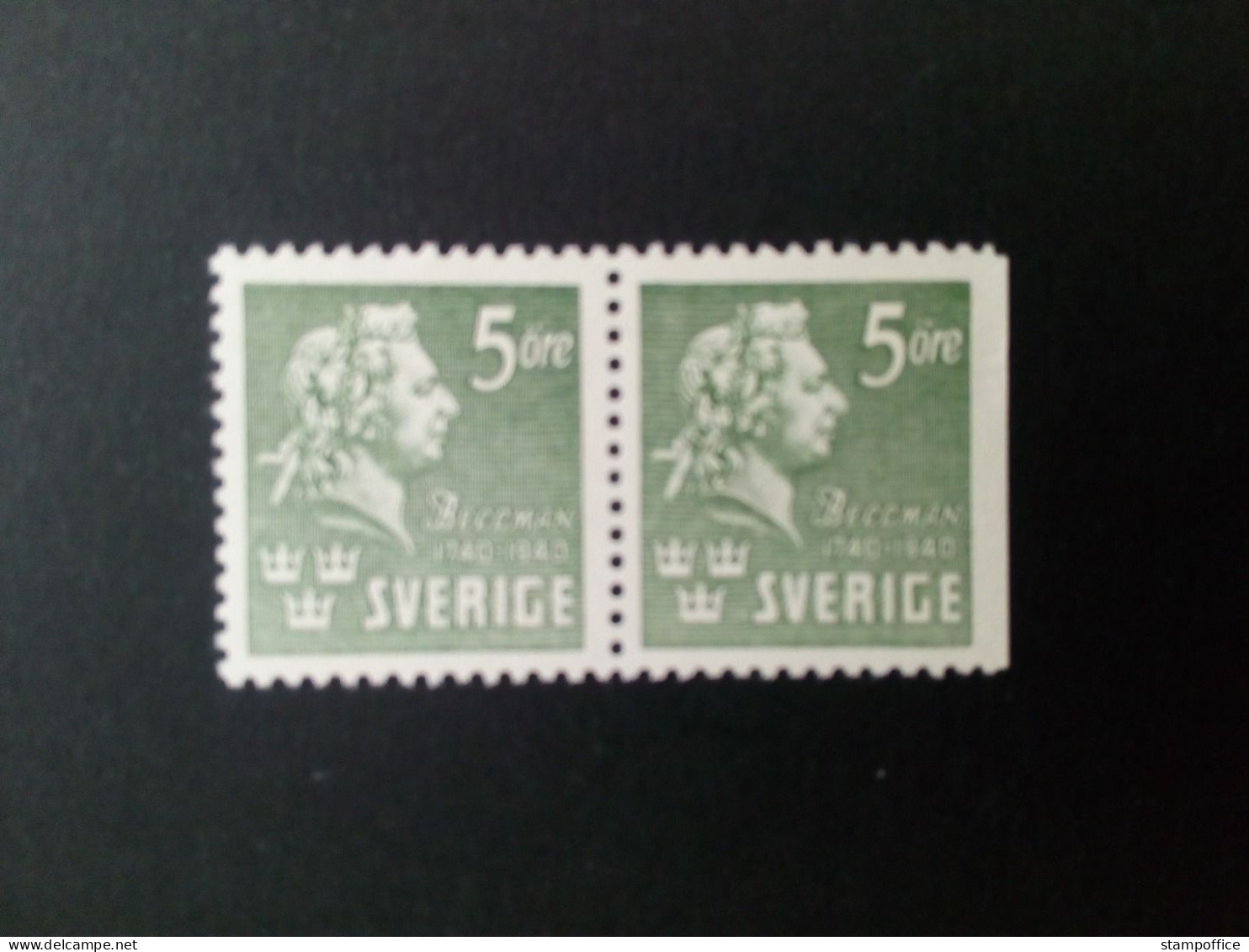 SCHWEDEN ZUSAMMENDRUCK MI-NR. 277 B/D POSTFRISCH(MINT) BELLMAN KOMPONIST 1940 - Unused Stamps