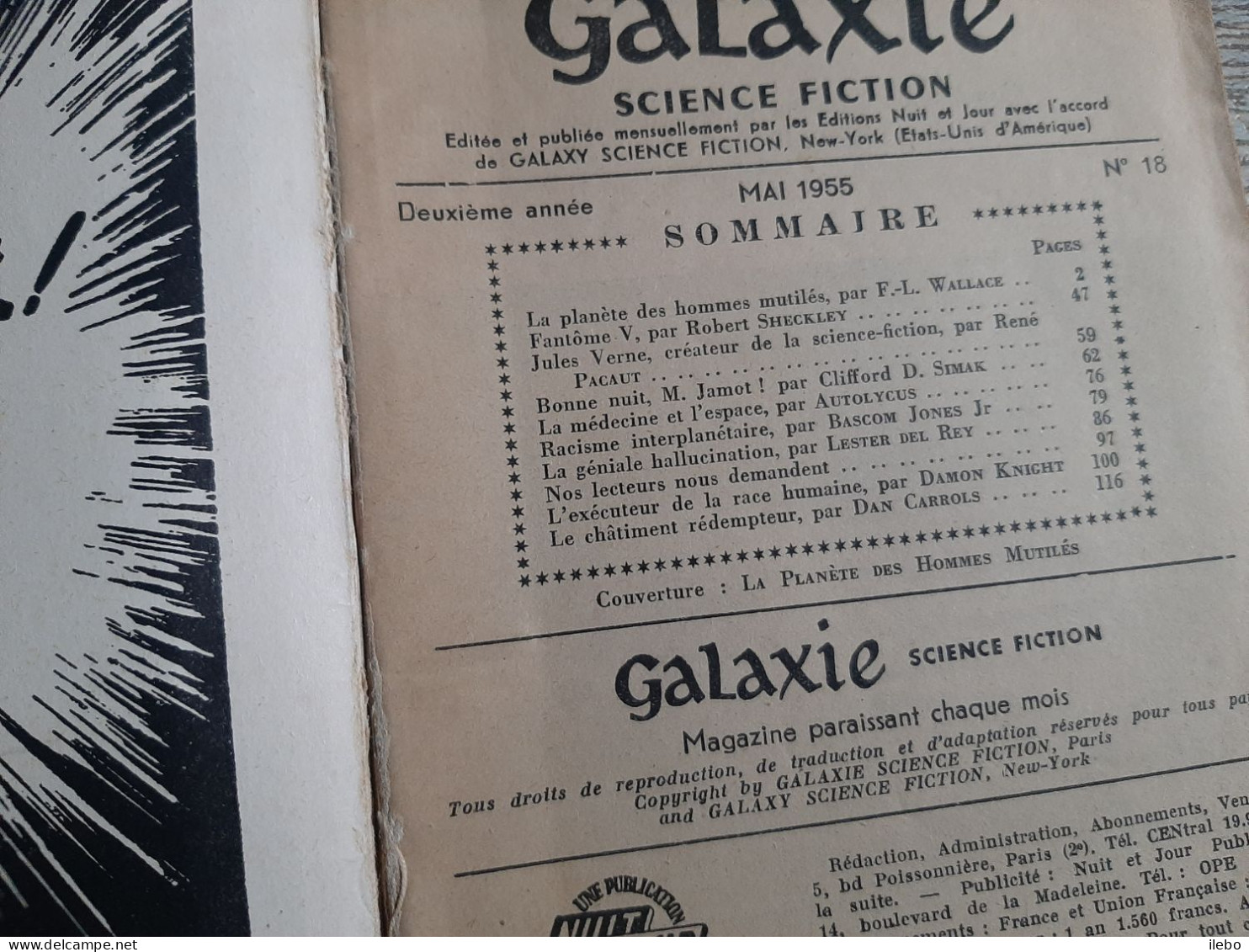 2 Galaxie Croisière Du Néant Limat Planète Des Hommes Mutilés Wallace 1955 Anticipation - Andere & Zonder Classificatie