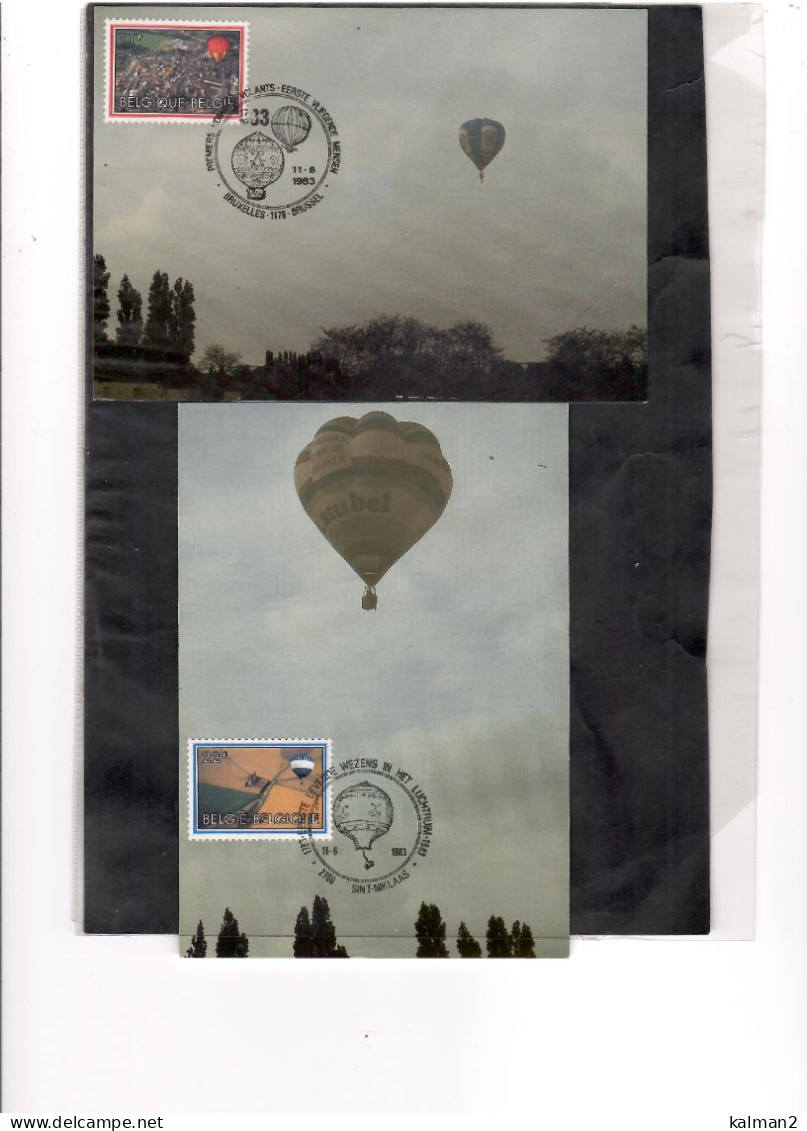 TEM199943 -  BRUXELLES  11.6.1983     /   FDC  CAT. UNIFICATO  2094/2095 " BICENTENARIO 1° VOLO UMANO IN MONGOLFIERA " - Luchtballons