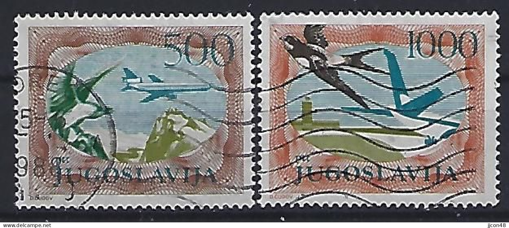 Jugoslavia 1985  Flugpostmarken (o) Mi.2098-2099 C - Used Stamps