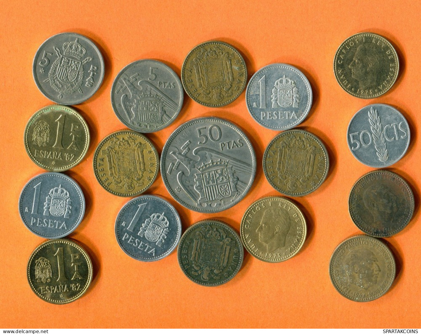 SPAIN Coin SPANISH Coin Collection Mixed Lot #L10203.1.U.A - Andere & Zonder Classificatie