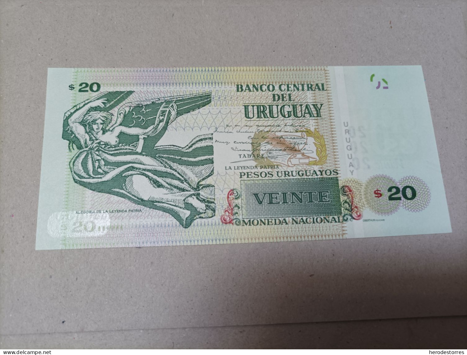 Billete Uruguay, 20 Pesos, Año 2015, Nº Bajisimo 00050653, UNC - Uruguay