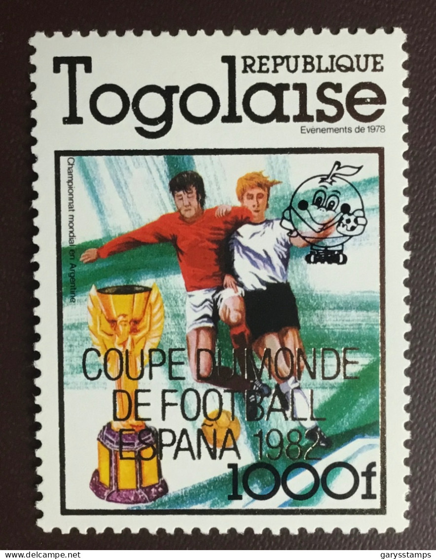 Togo 1982 World Cup Gold Overprint MNH - Togo (1960-...)