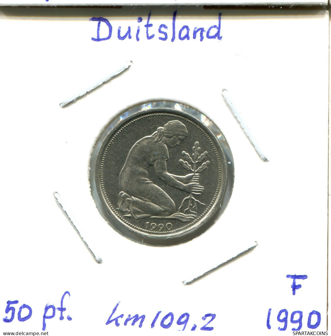 50 PFENNIG 1990 F BRD ALEMANIA Moneda GERMANY #DB637.E.A - 50 Pfennig