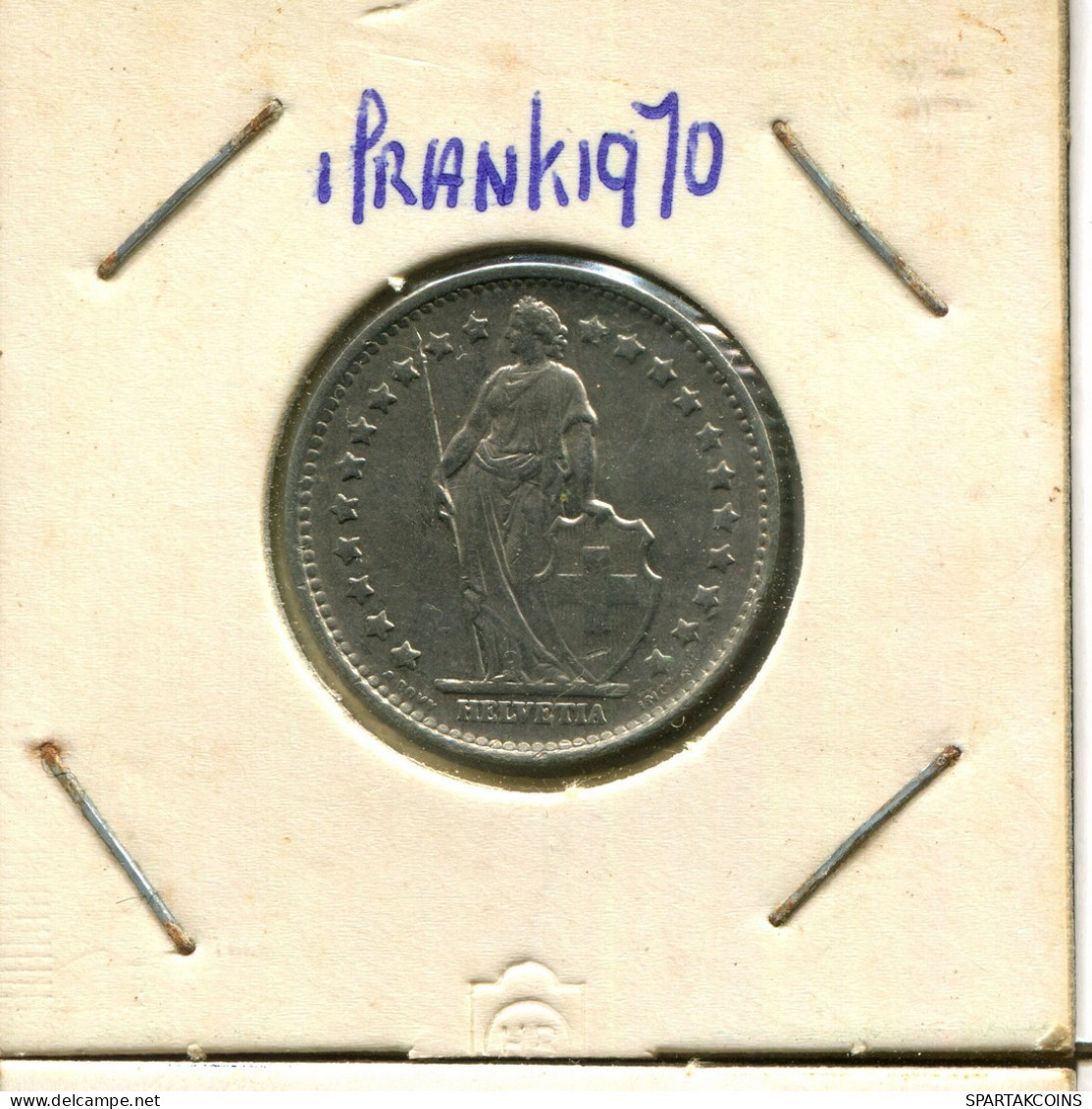 1 FRANC 1970 SUIZA SWITZERLAND Moneda #AY050.3.E.A - Otros & Sin Clasificación