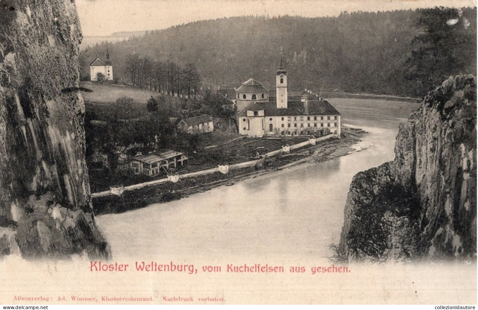KLOSTER WELTENBURG - VOM KUCHELFELSEN AUS GESEHEN - CARTOLINA FP SPEDITA NEL 1906 - Kelheim