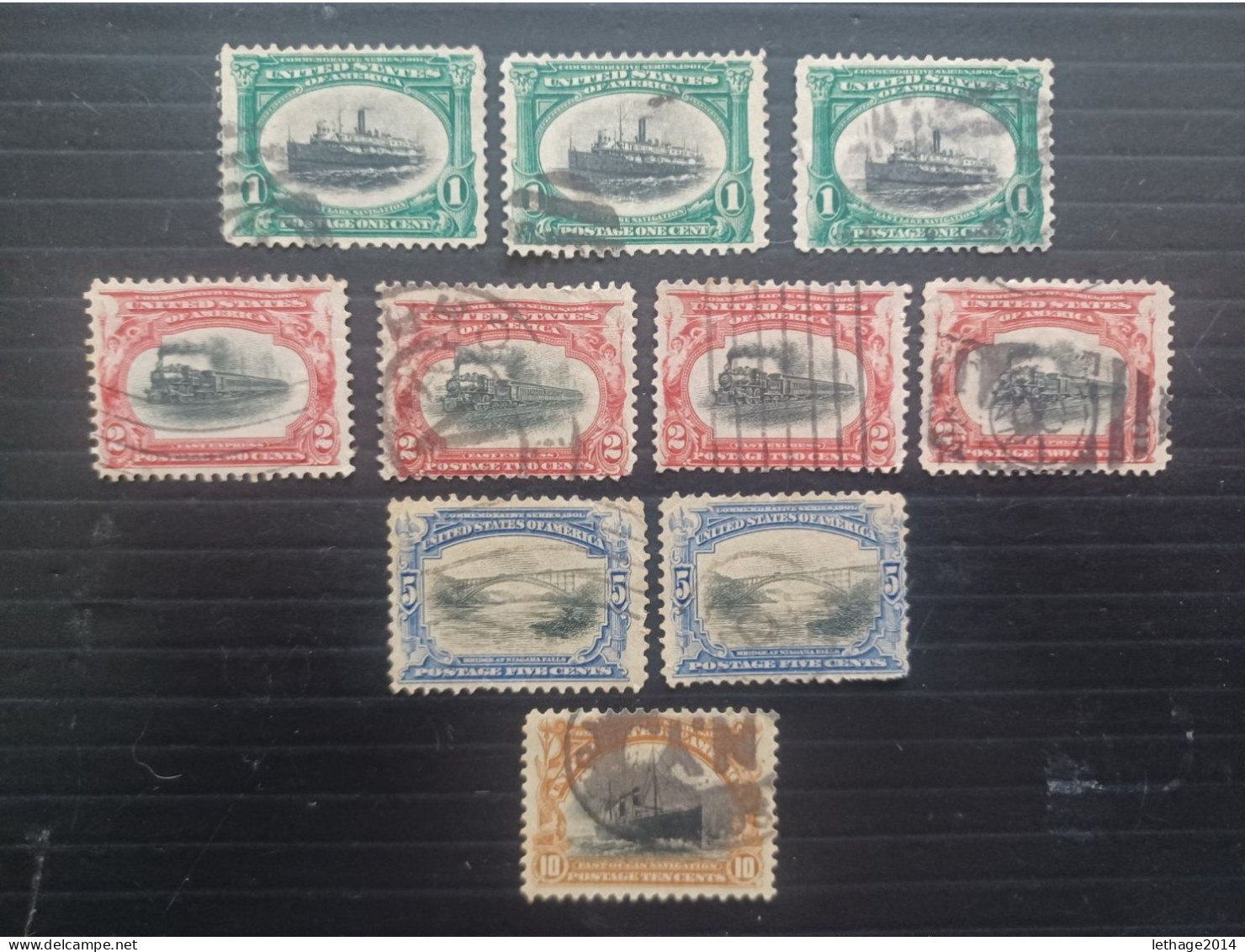 UNITED STATE 1901 PAN AMERICAN EXPO SC N 294-295-297-299 DIFFERENT PERFORATIONS - Gebraucht