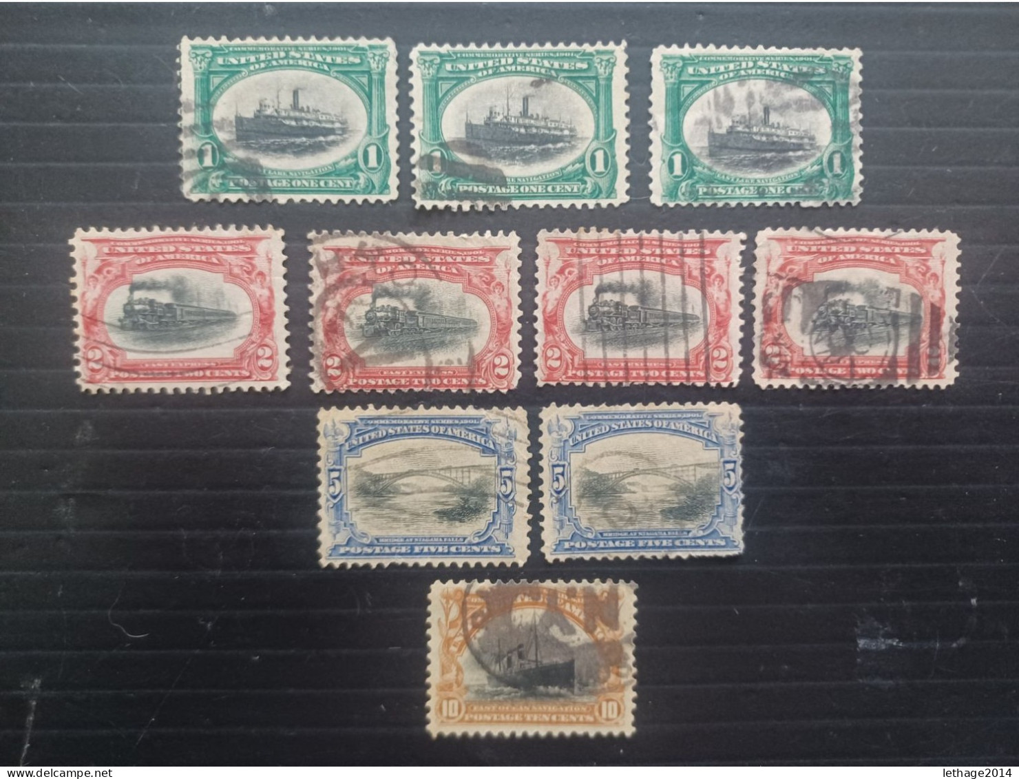 UNITED STATE 1901 PAN AMERICAN EXPO SC N 294-295-297-299 DIFFERENT PERFORATIONS - Gebruikt