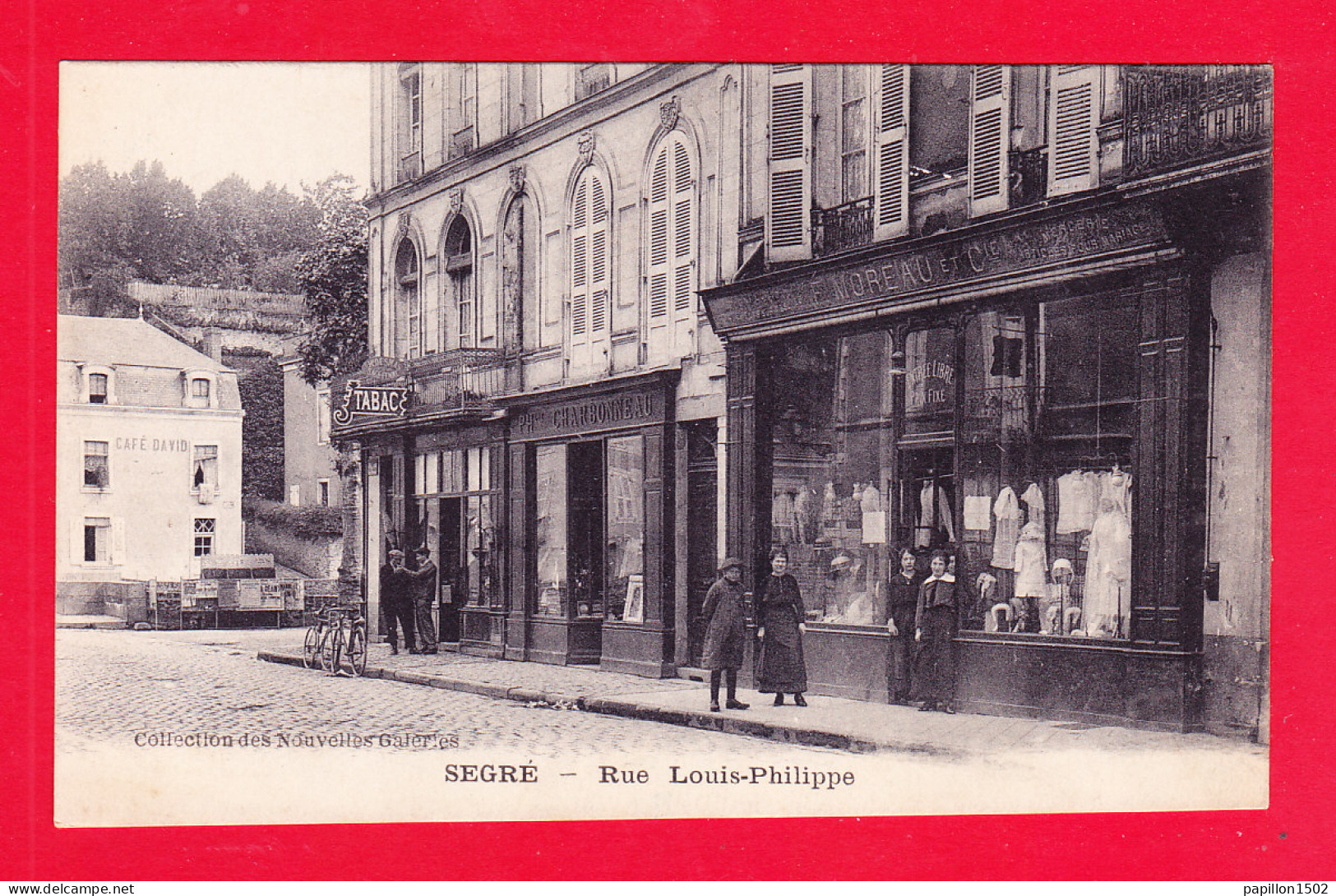 F-49-Segre-10Ph90  La Rue Louis Philippe, Commerces, Cpa  - Segre