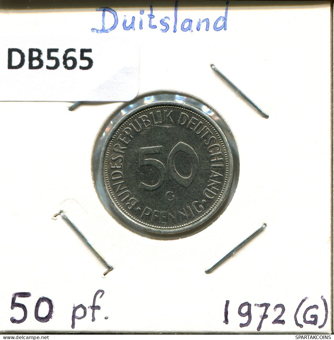 50 PFENNIG 1972 G WEST & UNIFIED GERMANY Coin #DB565.U.A - 50 Pfennig