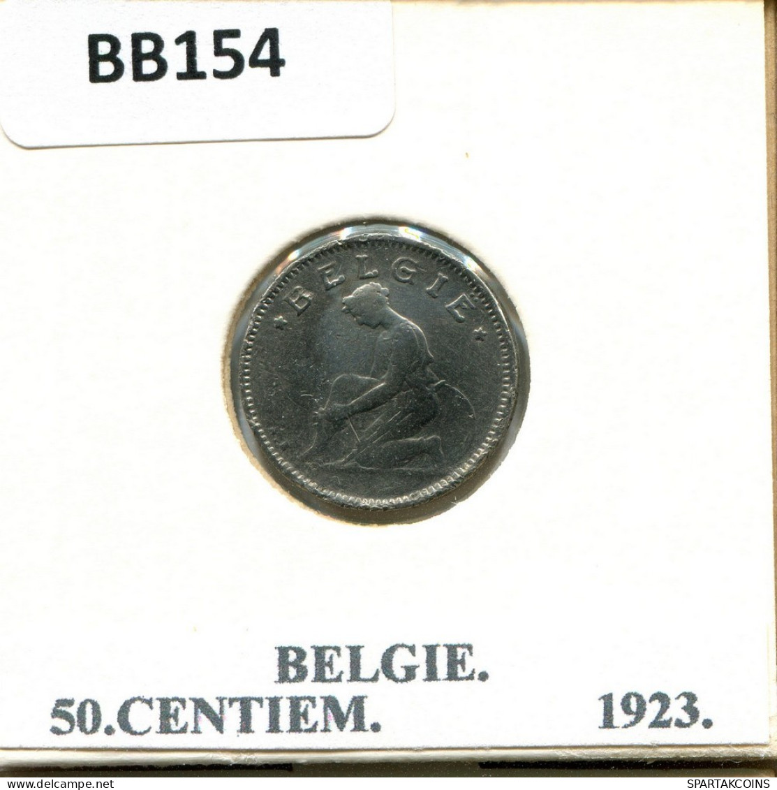 50 CENTIMES 1923 DUTCH Text BÉLGICA BELGIUM Moneda #BB154.E.A - 50 Cent
