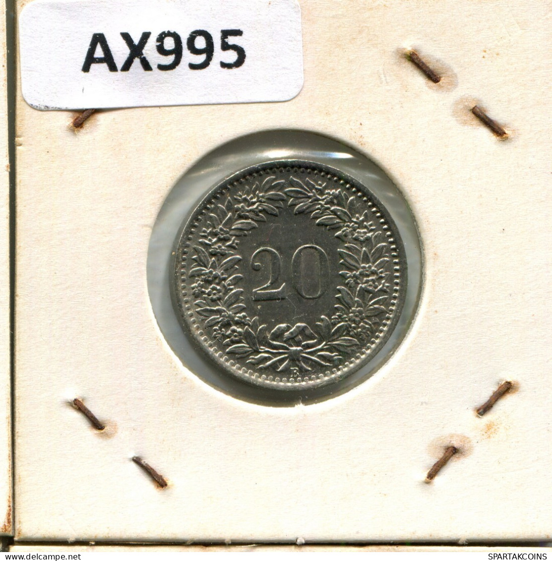 20 RAPPEN 1969 B SWITZERLAND Coin #AX995.3.U.A - Other & Unclassified