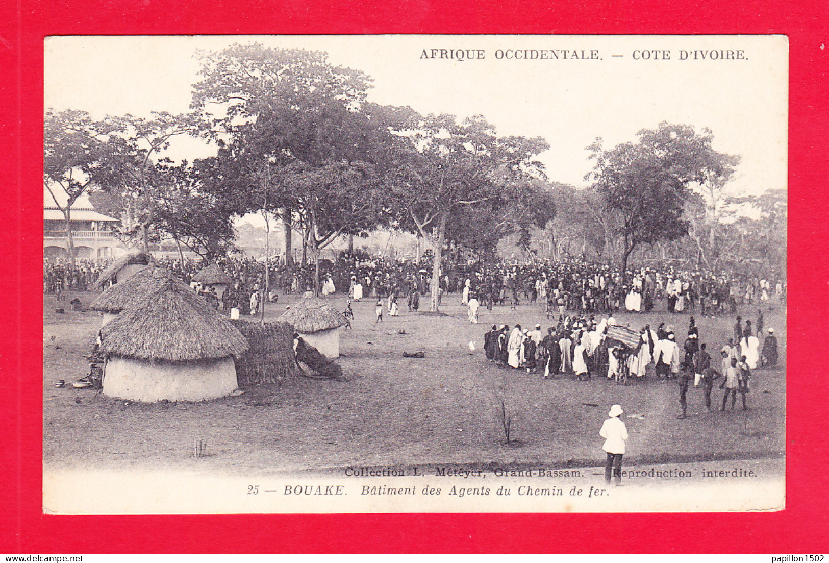 E-Cote D'Ivoire-57Ph90  BOUAKE Les Bâtiments Des Agents Du Chemin De Fer, Animation, Cpa  - Elfenbeinküste