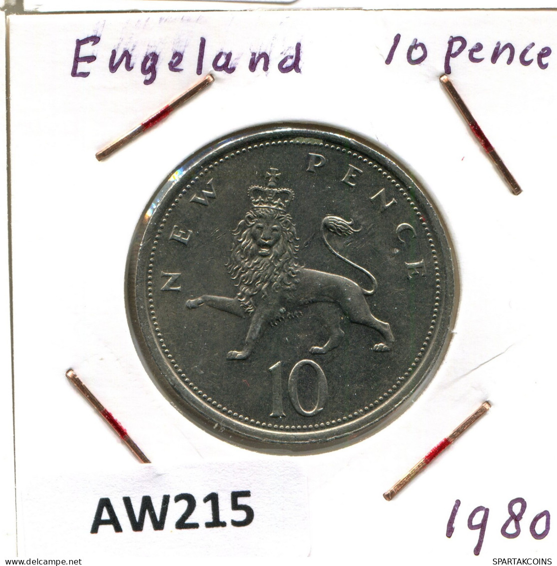 10 PENCE 1980 UK GROßBRITANNIEN GREAT BRITAIN Münze #AW215.D.A - 10 Pence & 10 New Pence