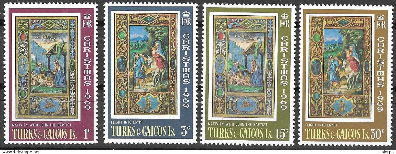 TURKS & CAICOS - 1969 - NATALE - SERIE 4 VALORI - MNH** (YVERT 290\3 - MICHEL 238\41) - Turks- En Caicoseilanden